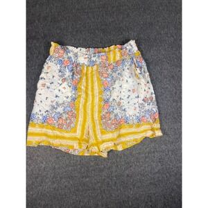Coco & Jaimeson Shorts Yellow Floral Size Medium